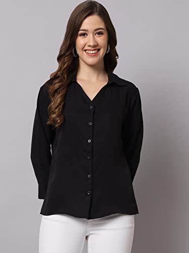 FUNDAY FASHION Women Regular Fit Solid V Collered Formal/Casual Shirt