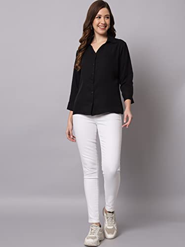 FUNDAY FASHION Women Regular Fit Solid V Collered Formal/Casual Shirt