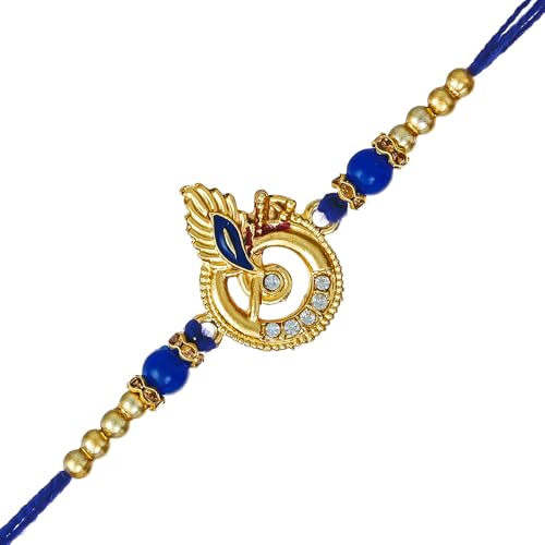 Perpetual Handcrafted Design Evil Eye Rakhi For Brother And Bhabhi, Rakhi For Bhai, Kids Pack Of 4 With Fridge Magnet Best Gift Hamper -04A