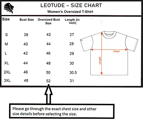 LEOTUDE Women's Oversized Round Neck Cottonblend T-Shirts (Color : Multi)