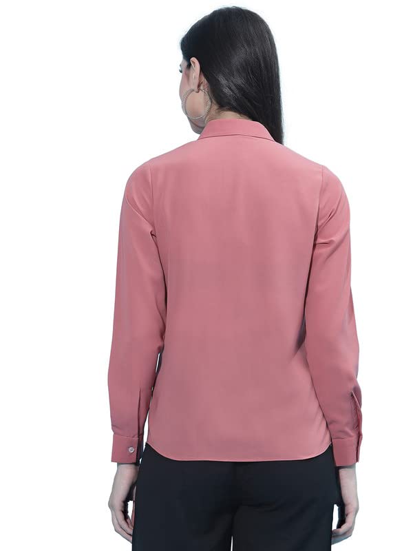 SIRIL Women's Cotton Regular Fit Poly Viscose Solid Shirt