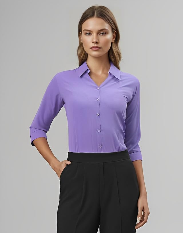 SIRIL Women's Polyester Casual Fit Casual Shirt | Shirt Stylish Latest | Officewear Shirt | Viscose Blend Shirt