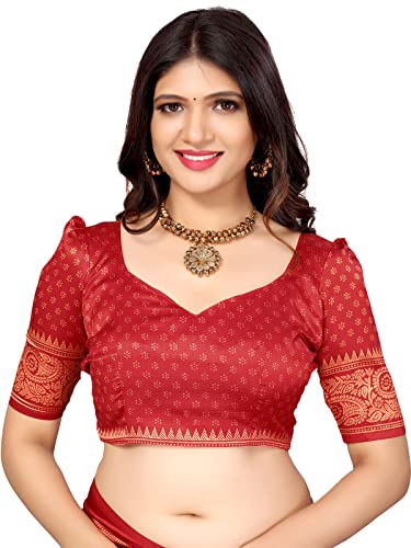 SIRIL Women's Printed Silk Saree with Blouse
