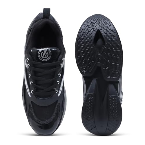 White Walkers Boys' & Men's Flex Essential Walking Running Shoes, Breathable Knit Upper, Natural Rubber Sole, Tuff Surface