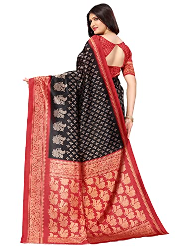 SIRIL Women's Printed Silk Saree with Blouse