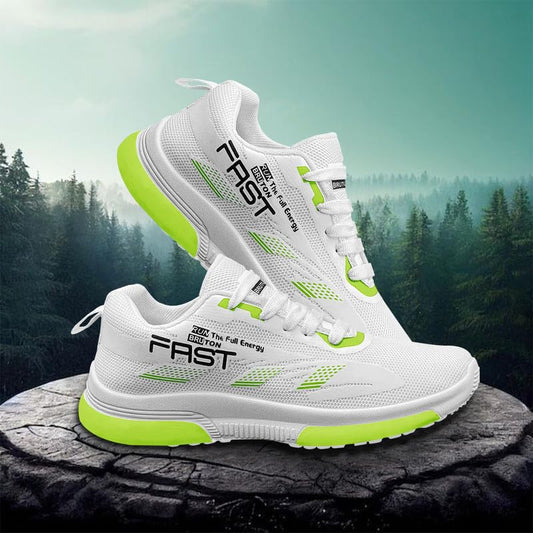 550 Men's White Mesh with Sole of PVC Sports Shoe for Running, Gym and Sports Activity