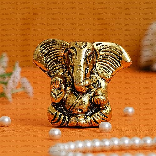 Dreamica Rakhi for Brother, Designer Rakhi With Lord Ganesha Idol, Keychain, Greeting Card And Tilak Set Combo | Best Rakhi Gift for Brother | Best Rakhi For brother with Gift