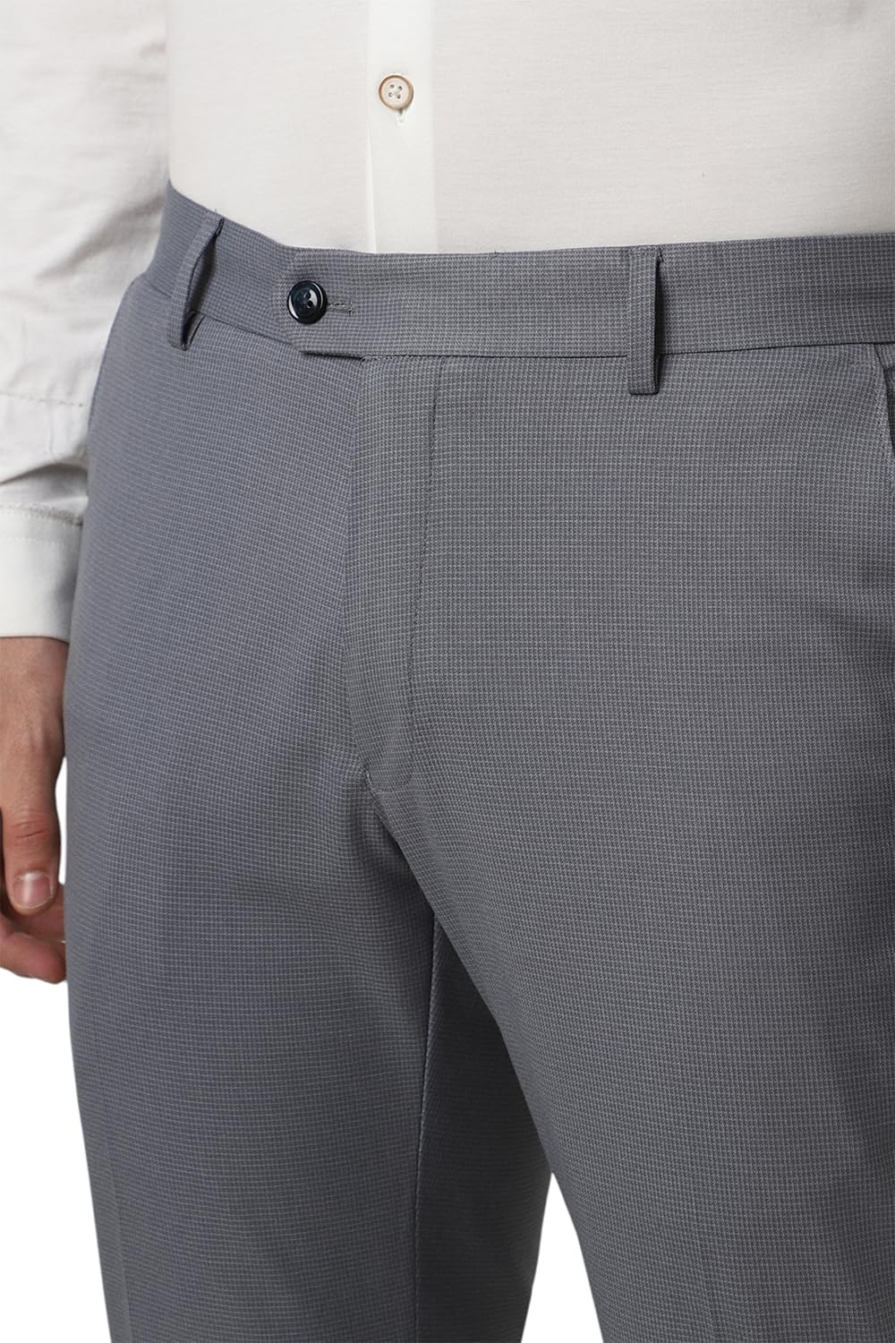 Peter England Men Mid Rise Neo-Slim Formal Trouser
