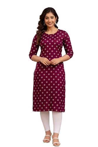 Vnyashri Women's Printed Straight Kurta