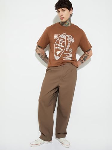 Max URB_N Men Half Sleeves Round Neck Cotton Graphic Print T-Shirt