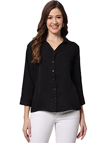 FUNDAY FASHION Women Regular Fit Solid V Collered Formal/Casual Shirt