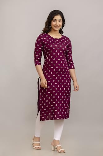 Vnyashri Women's Printed Straight Kurta
