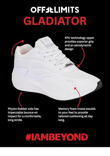 OFF LIMITS Men's Gladiator Lightweight Breathable Comfortable Running Shoes for Men with Shock-Absorption Technology, Sports Fashion Walking Hiking Sneakers for Mens Casual Workout Footwear