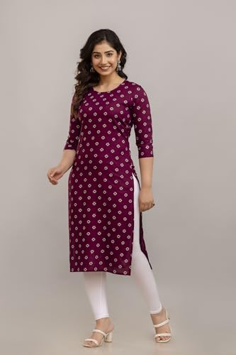 Vnyashri Women's Printed Straight Kurta