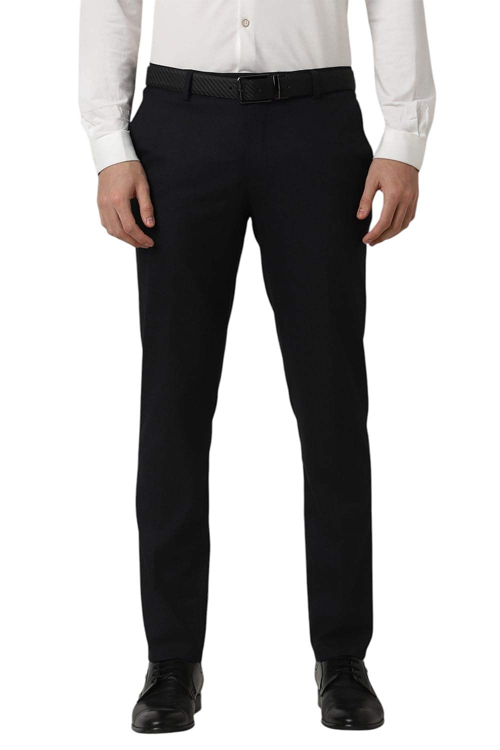 Peter England Men Mid Rise Neo-Slim Formal Trouser