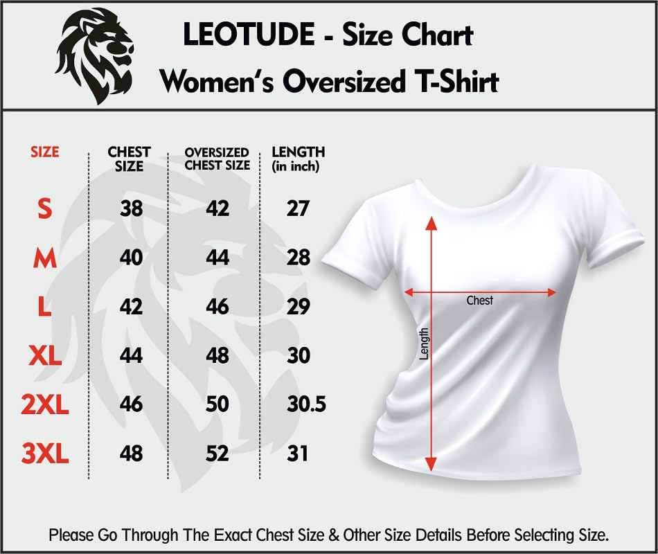 LEOTUDE Women Cottonblend Half Sleeve Oversized Regular Fit T-Shirts