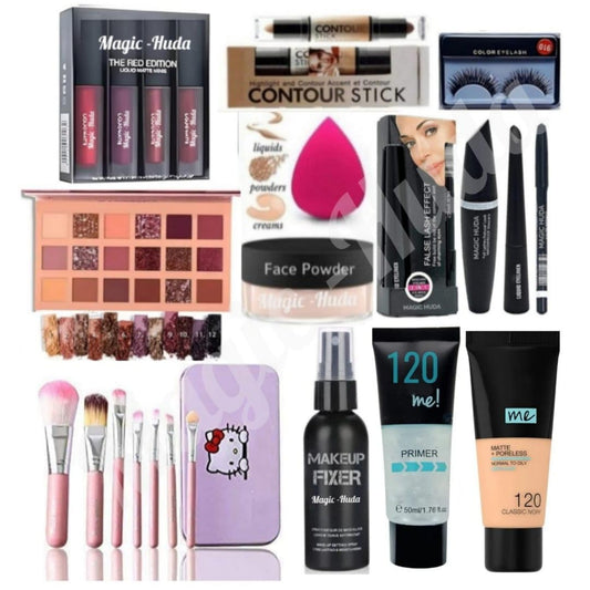 MagicHuda Waterproof Hd Makeup Kit Combo For Women & Girls All Products In 1 Kit Set Of-16