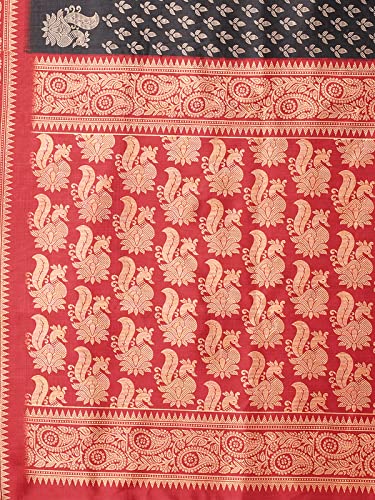 SIRIL Women's Printed Silk Saree with Blouse