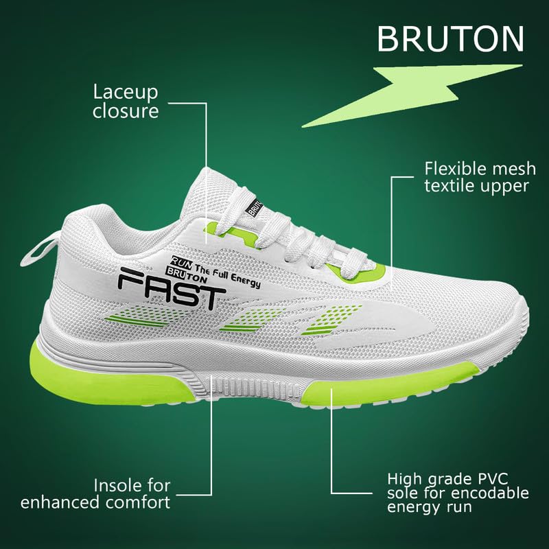 550 Men's White Mesh with Sole of PVC Sports Shoe for Running, Gym and Sports Activity