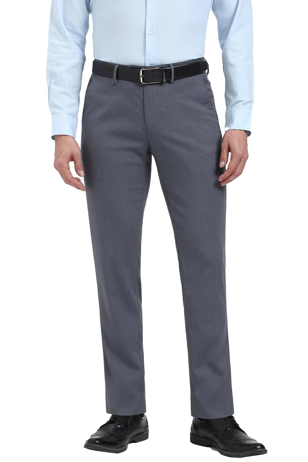 Peter England Men Mid Rise Neo-Slim Formal Trouser