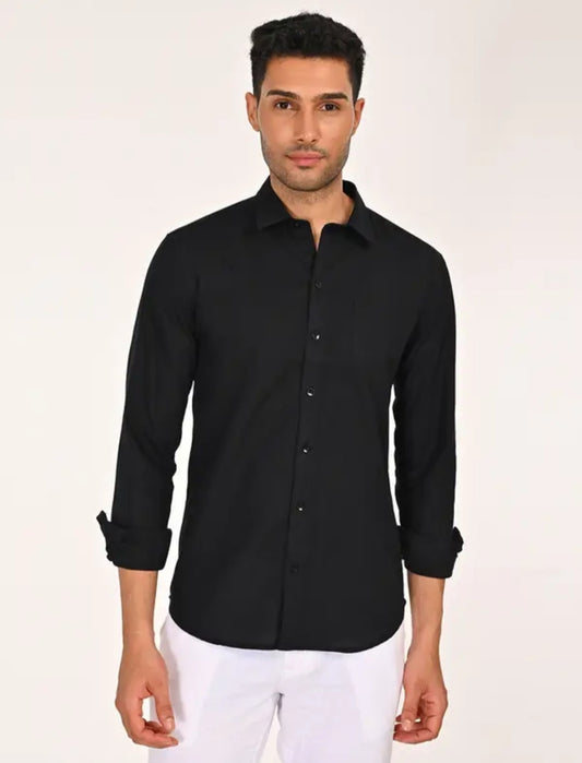 Solid black shirt