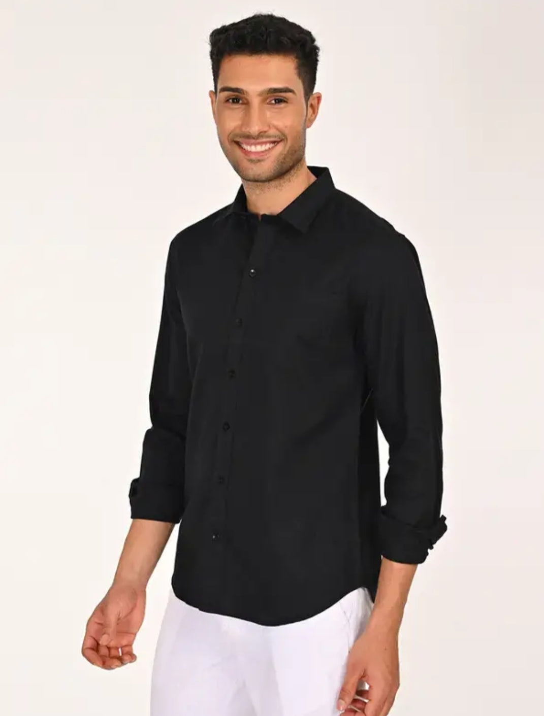 Solid black shirt