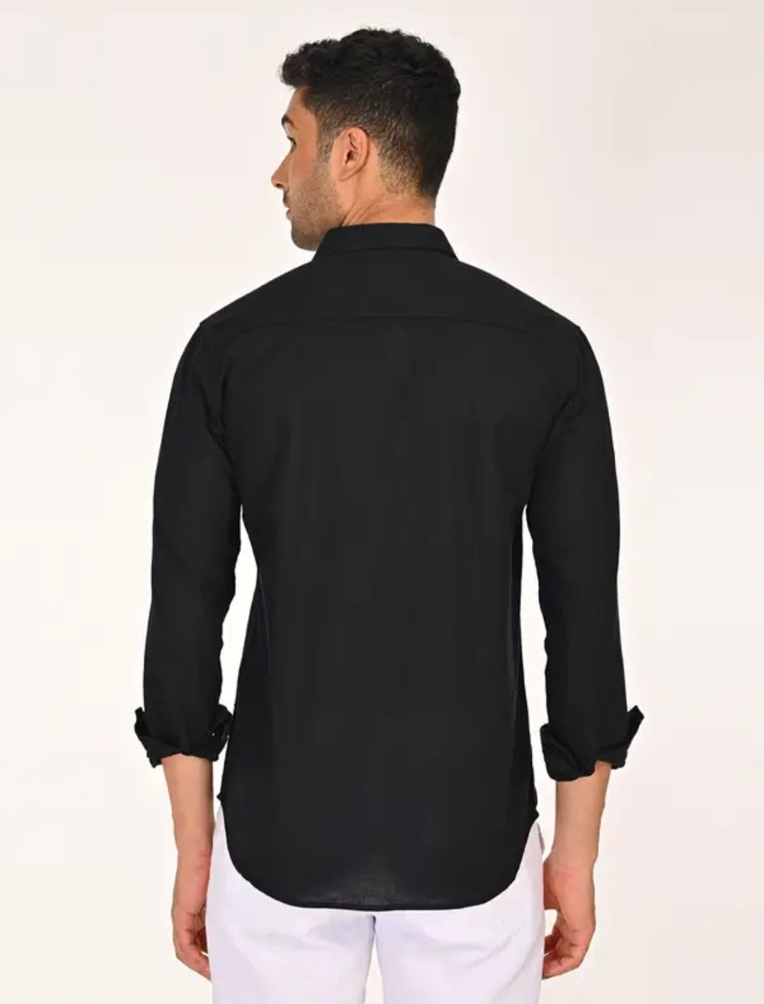 Solid black shirt